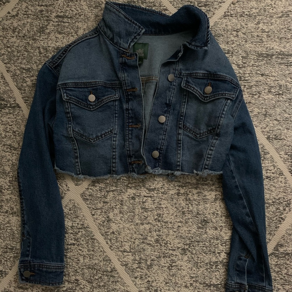 Cropped jean jacket
